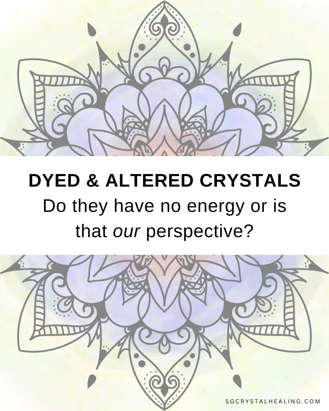 The Energy of Dyed and Enhanced Crystals